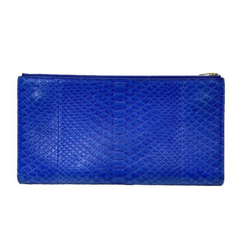 Celine Bag Leather Bifold Python Pouch Pochette B… - image 1